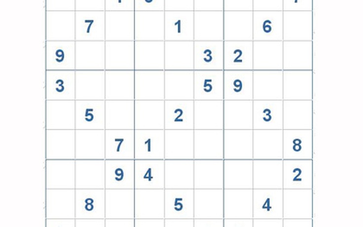 Mời các bạn thử sức với ô số Sudoku 2851 mức độ Khó