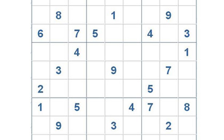 Mời các bạn thử sức với ô số Sudoku 2829 mức độ Khó