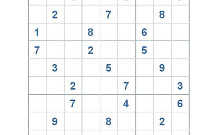 Mời các bạn thử sức với ô số Sudoku 2844 mức độ Khó