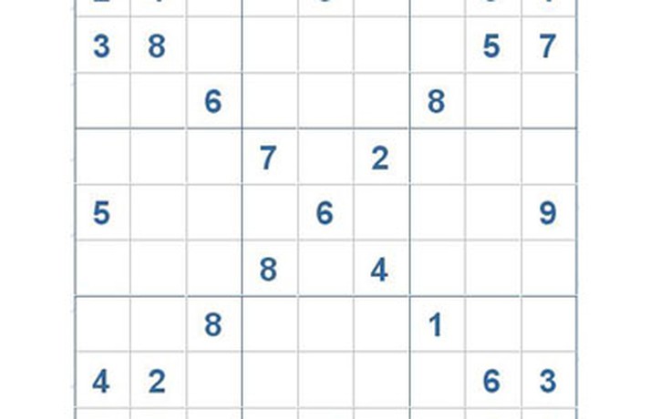Mời các bạn thử sức với ô số Sudoku 2847 mức độ Khó
