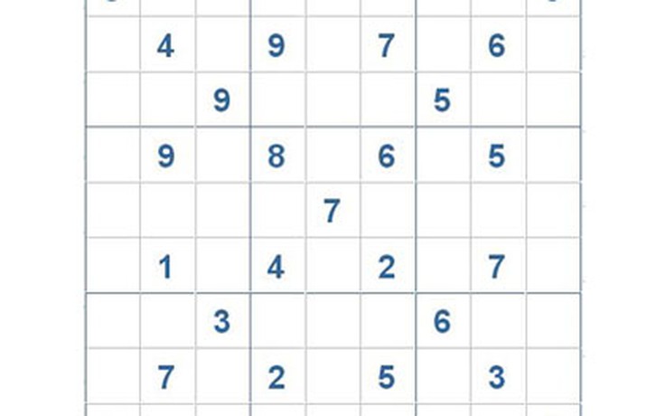Mời các bạn thử sức với ô số Sudoku 2856 mức độ Khó