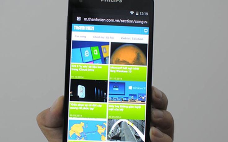 Mở hộp mẫu smartphone 6 inch giá rẻ Philips I928