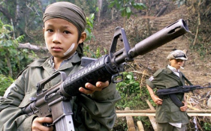 80 lính trẻ em được giải ngũ ở Myanmar