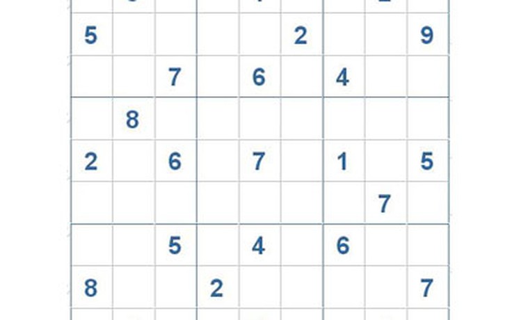 Mời các bạn thử sức với ô số Sudoku 2861 mức độ Khó