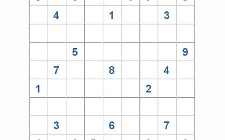 Mời các bạn thử sức với ô số Sudoku 2864 mức độ Khó