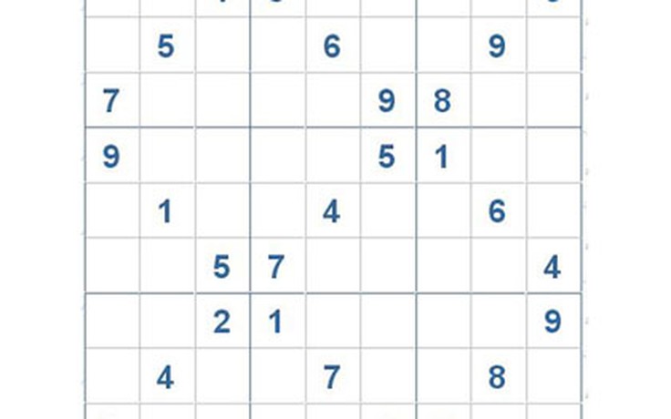 Mời các bạn thử sức với ô số Sudoku 2884 mức độ Khó