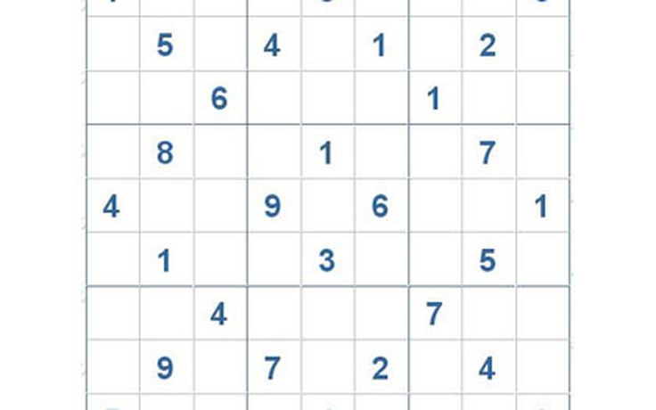 Mời các bạn thử sức với ô số Sudoku 2893 mức độ Khó