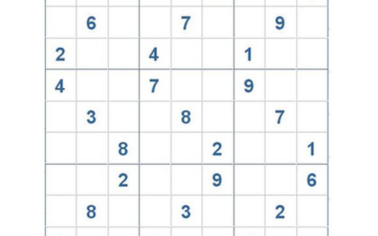 Mời các bạn thử sức với ô số Sudoku 2890 mức độ Khó