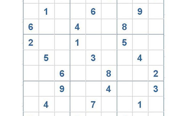 Mời các bạn thử sức với ô số Sudoku 2896 mức độ Khó