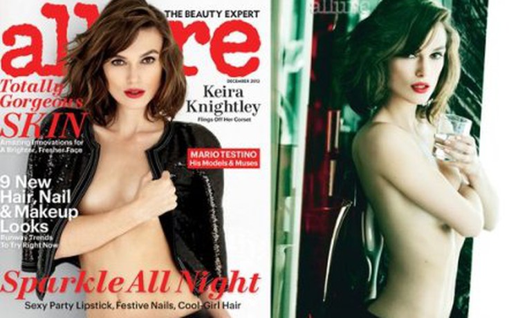 Keira Knightley tự tin khoe ngực “lép” trên tạp chí