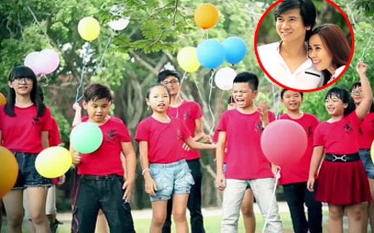 Vợ chồng Hồ Hoài Anh quay MV cùng 15 'đứa con'