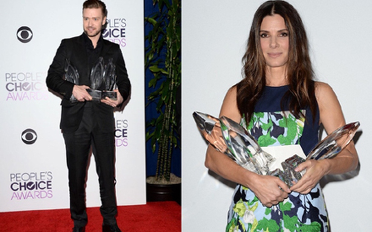 Justin Timberlake, Sandra Bullock thắng lớn tại People's Choice Awards