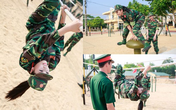 Giật mình nhìn Hoa hậu Ngọc Hân, Nguyễn Thị Loan đu dây, nhảy lô cốt như chiến sĩ