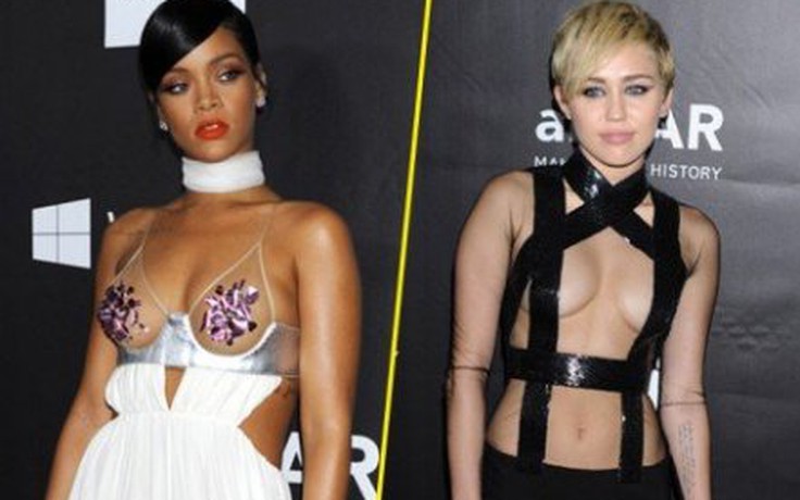 Miley Cyrus và Rihanna ‘song kiếm’gây nhức mắt tại tiệc từ thiện