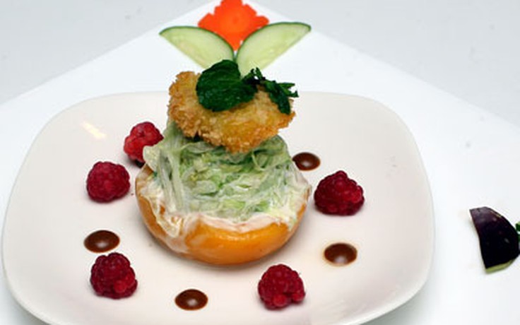 Ngon mắt, mát lòng với salad đào sò điệp tươi