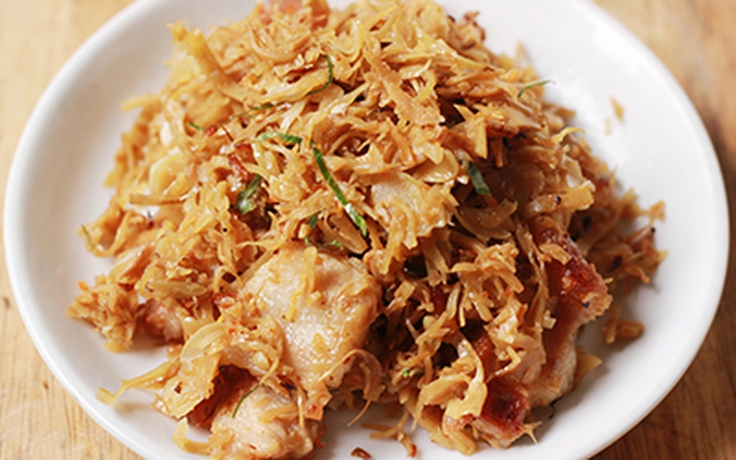 Nhút mít xào thịt ba chỉ ăn với cơm nóng cực ngon