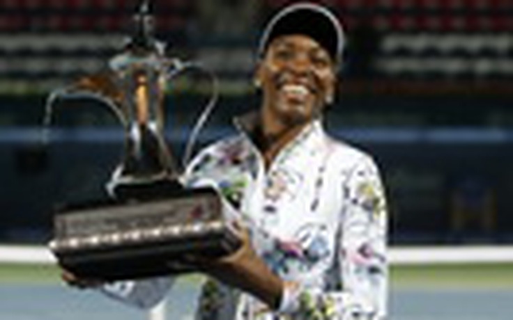 Venus Williams lần thứ 3 đăng quang giải Dubai