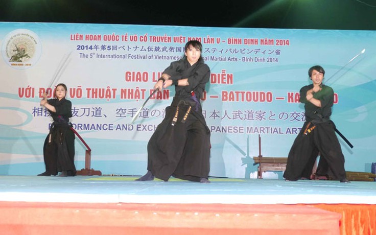 Ba đoàn võ thuật Nhật Bản giao lưu tại Bình Định