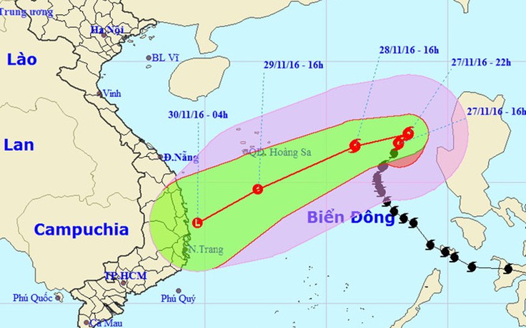 Bão số 9 suy yếu thành áp thấp nhiệt đới, miền Trung xuất hiện lũ