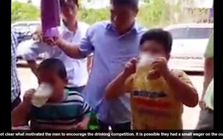 Clip ép trẻ uống bia thi ở Bình Phước gây phẫn nộ