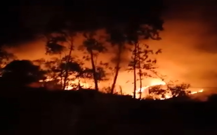 Cháy rừng liên tiếp trong ngày 11.7 ở Quảng Ngãi
