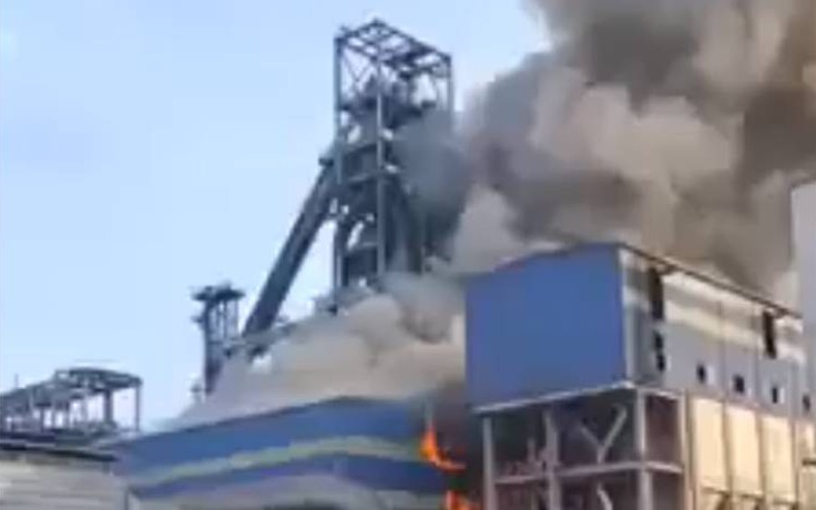 Nhà máy Thép Hòa Phát Dung Quất lại xảy ra sự cố cháy
