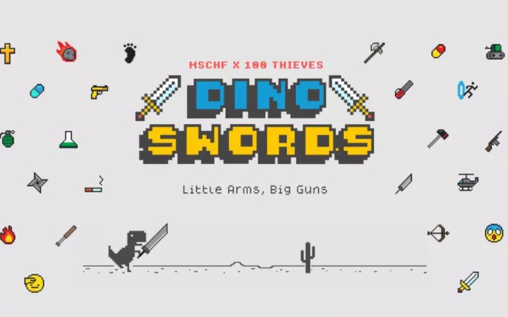 Chú khủng long của Google được trang bị vũ khí trong Dino Swords