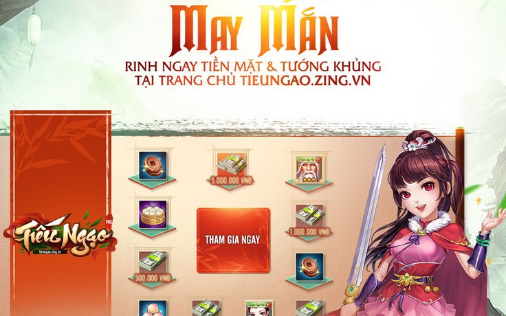 Tham gia ngay Vòng Quay May Mắn của Tiếu Ngạo VNG để nhận ngay tiền tươi tướng khủng