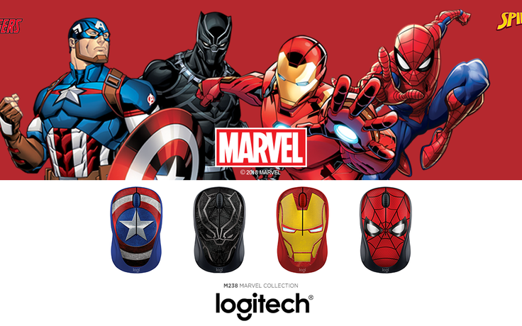 Logitech giới thiệu bộ sưu tập chuột Siêu anh hùng M238 Marvel