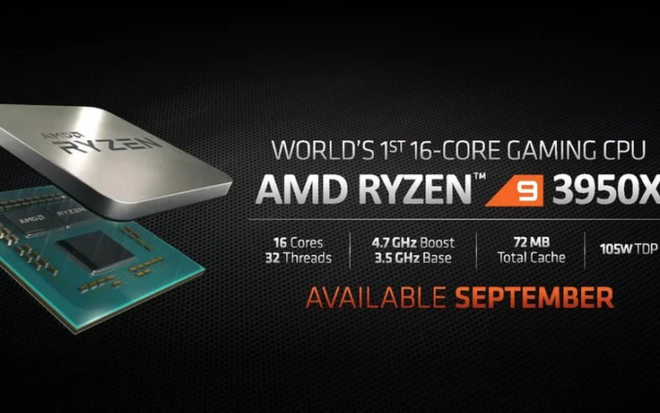 AMD Ryzen 9 3950X so găng cùng Intel Core i9-9980XE ở bài thử nghiệm Geekbench