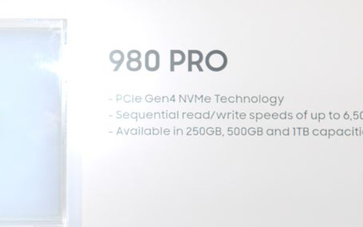 Samsung 980 Pro SSD sẽ có tốc độ đọc 6.500MB/giây