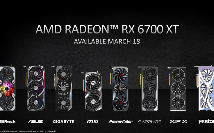 AMD RX 6700XT ra mắt dành cho game eSports ở độ phân giải 2K và 165Hz