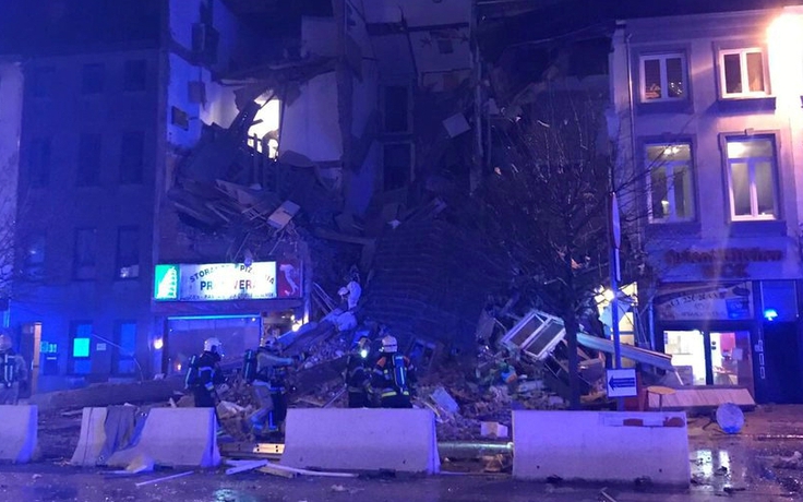 Nổ tại Bỉ, một tòa nhà đổ sập trong đêm