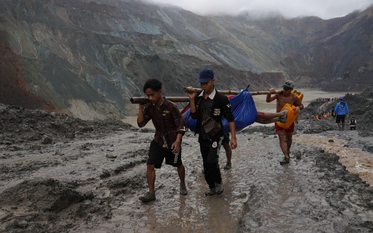 Số người chết trong vụ lở đất Myanmar lên 162 người