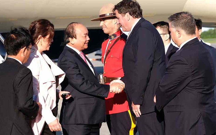 Thủ tướng Nguyễn Xuân Phúc đến Québec, bắt đầu dự Hội nghị Thượng đỉnh G7 mở rộng và thăm Canada