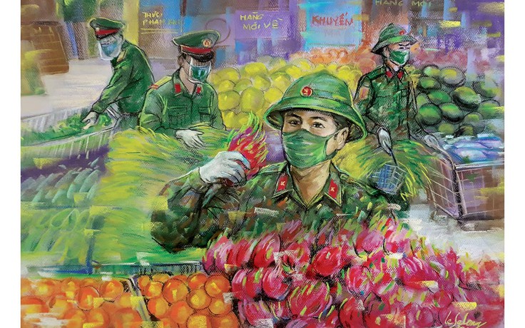 Bộ đội Cụ Hồ qua những bức ký họa của họa sĩ Lê Sa Long