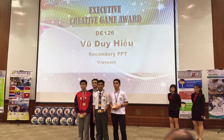 Học sinh Việt Nam đoạt giải Thiết kế game sáng tạo nhất