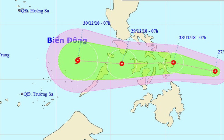 Biển Đông sắp đón bão dị thường