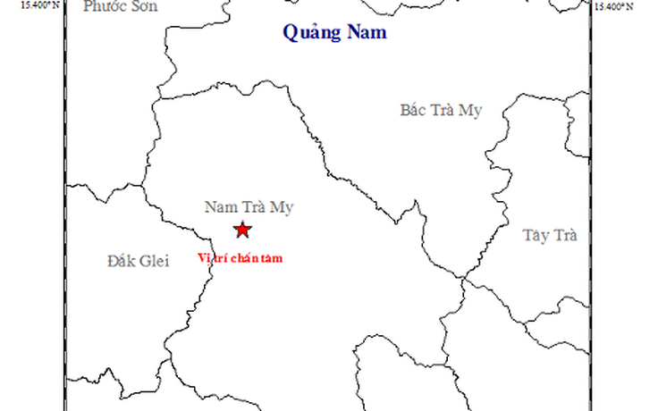 Nam Trà My lại xảy ra động đất gây rung chấn