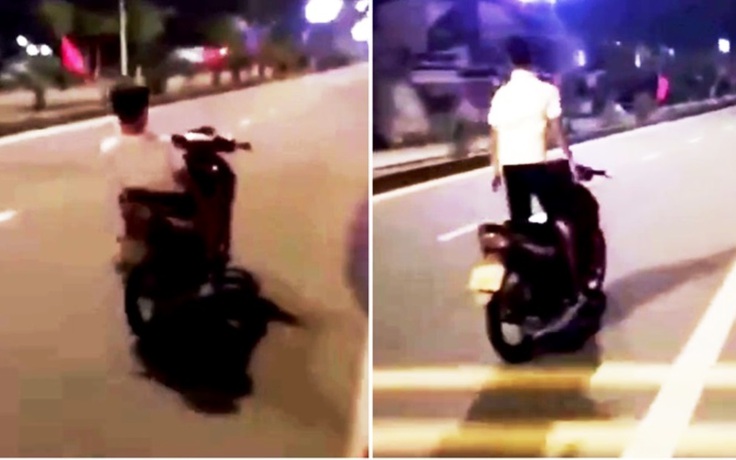 Quảng Nam: Truy tìm thiếu niên chạy xe máy thả 2 tay, ‘diễn xiếc’