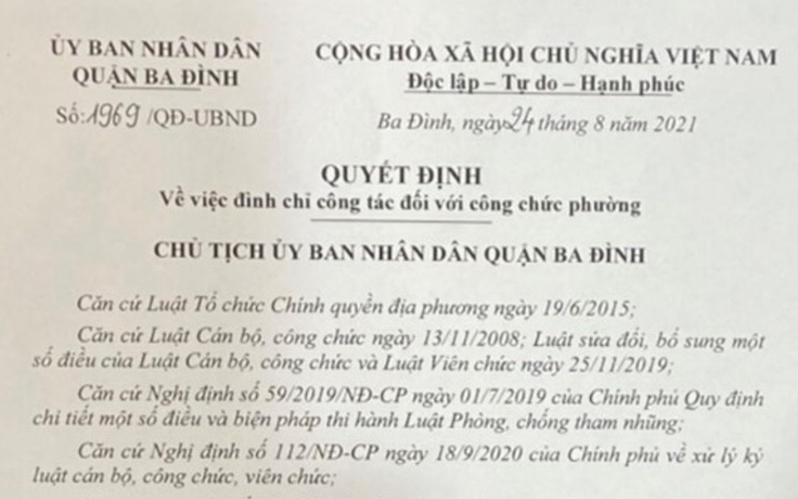 Tiêm vắc xin Covid-19 ‘thần tốc’ giá 1 triệu: Buộc thôi việc công chức phường vi phạm