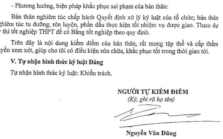 Kỷ luật trưởng phòng GD-ĐT chưa tốt nghiệp THPT