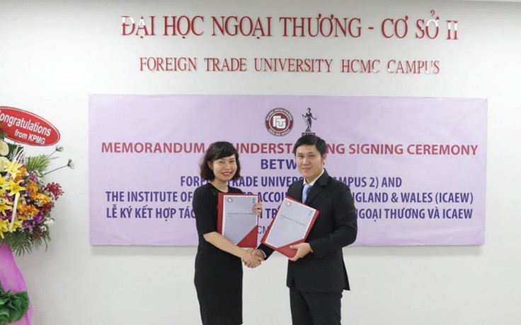 Trường ĐH Ngoại thương TP.HCM và ICAEW thúc đẩy quan hệ đối tác chiến lược bền vững