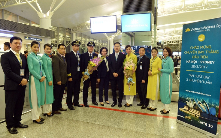 Vietnam Airlines chính thức khai trương đường bay thẳng Hà Nội - Sydney