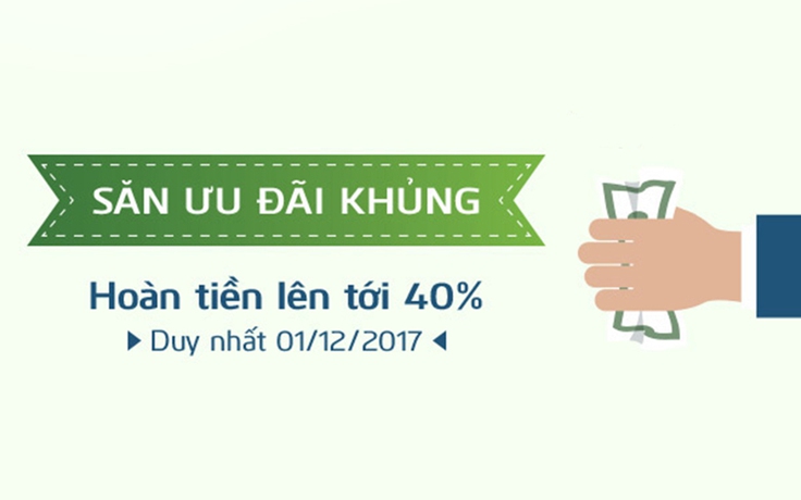 Vietcombank hoàn tiền tới 40% cho chủ thẻ trong ngày hội Online Friday