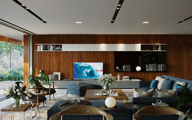 Chiêm ngưỡng các mẫu phòng khách hiện đại với TV OLED