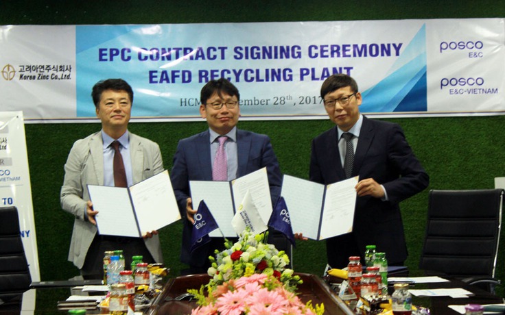 POSCO E&C và Công ty CP ZOCV ký kết xây dựng nhà máy tái chế EAFD