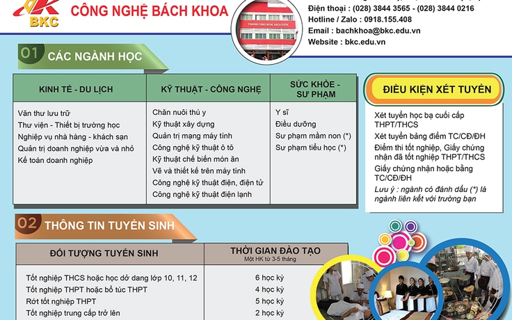 TRƯỜNG TRUNG CẤP CÔNG NGHỆ BÁCH KHOA TUYỂN SINH