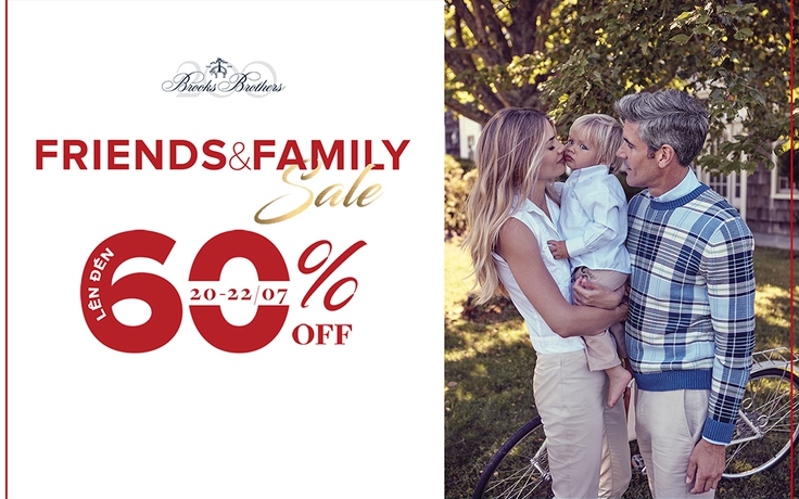 Brooks Brothers - Sự kiện Friends & Family Sale giảm giá đến 60%