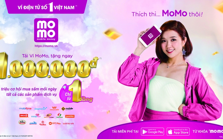 1 triệu cơ hội mua sắm mỗi ngày giá chỉ từ 1 đồng bằng Ví MoMo